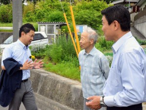 里庄町矢掛町で宣伝2018年5月29日