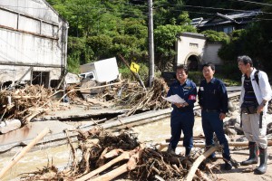 呉市水害現地へ2018年7月9日