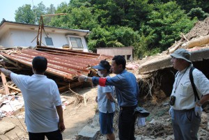 竹原市水害被災地視察7月19）